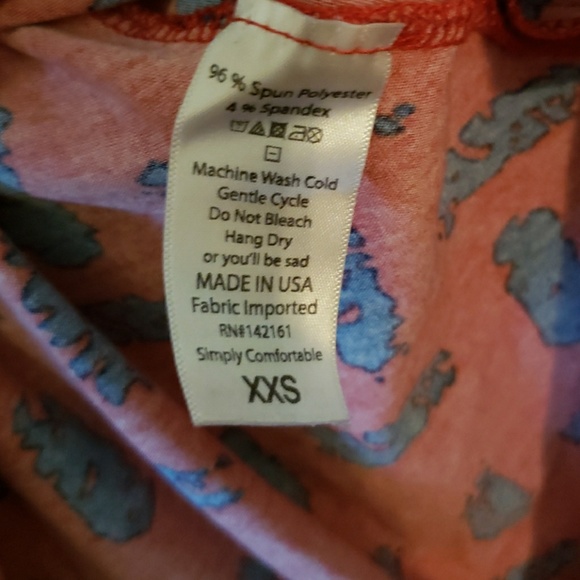 Lularoe XXS red/blue - Picture 3 of 4